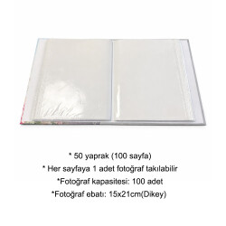 100'lük Renkli Desenli 15x21 Promosyon Fotoğraf Albümü - 2