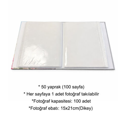 100'lük Renkli Desenli 15x21 Promosyon Fotoğraf Albümü - OFİSOMİ-T (1)