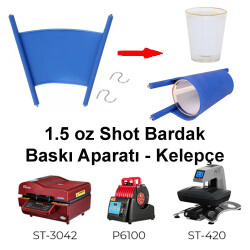 1.5 oz Kısa Shot (Tekila ) Bardağı Baskı Aparatı - P6100 Uyumlu - 1