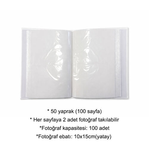 200'lük 10x15cm Pencereli Fotoğraf Albümü - OFİSOMİ-T (1)