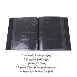 200'lük Deri Fotoğraf Albümü - 10x15 - 2