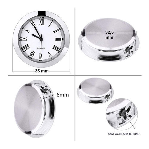 35 mm Geçme Saat - Gümüş - OFİSOMİ-S (1)