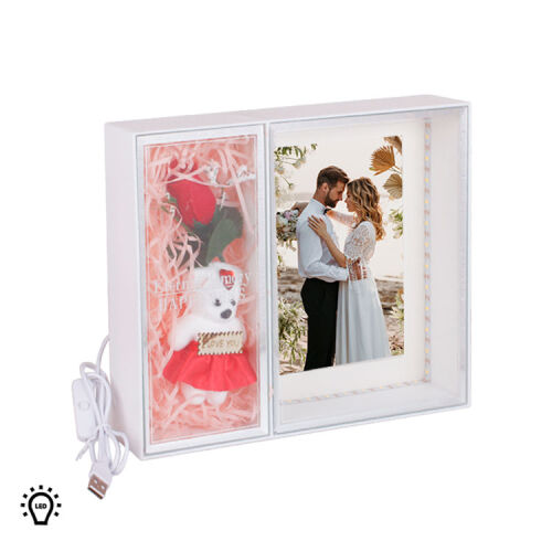 3D LED'li Ayıcık Fotoğraf Çerçevesi - OFİSOMİ-T