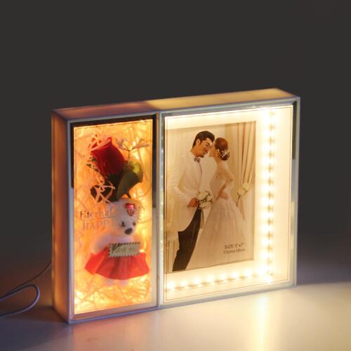 3D LED'li Ayıcık Fotoğraf Çerçevesi - 2