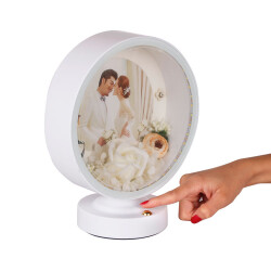 3D LED'li Çiçek Arajmanlı Fotoğraflı Abajur - 5