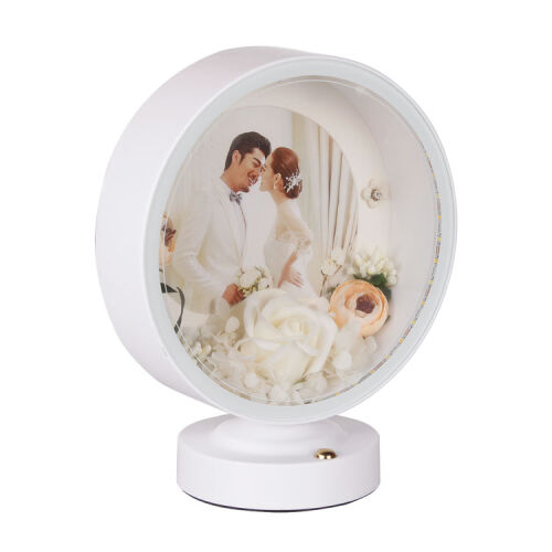 3D LED'li Çiçek Arajmanlı Fotoğraflı Abajur - 7