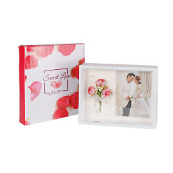 3D LED'li Çiçek Buketi Fotoğraf Çerçevesi - 6