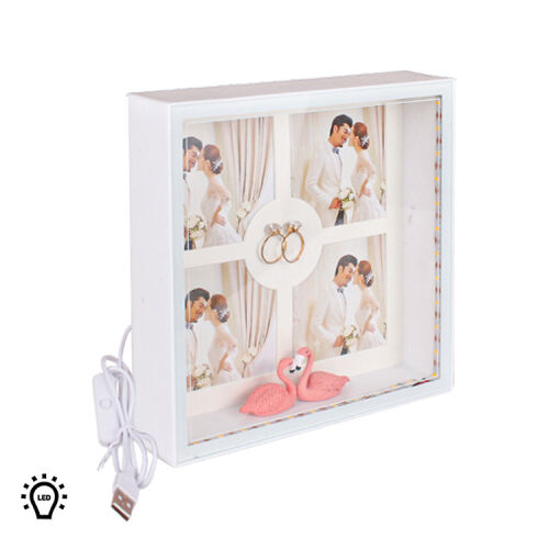 3D LED'li Kuğu Fotoğraf Çerçevesi - 1