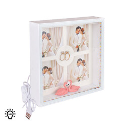 3D LED'li Kuğu Fotoğraf Çerçevesi - 1