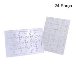 5'li Paket Süblimasyon Dikdörtgen Puzzle A5 - 24 Parça - 1