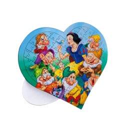 5'li Paket Süblimasyon Kalp Puzzle A3 - 97 Parça - 2