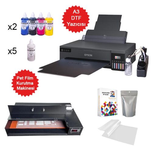 A3 Basic Modifiyeli DTF Tekstil Baskı Makine Seti - OFİSOMİ-T