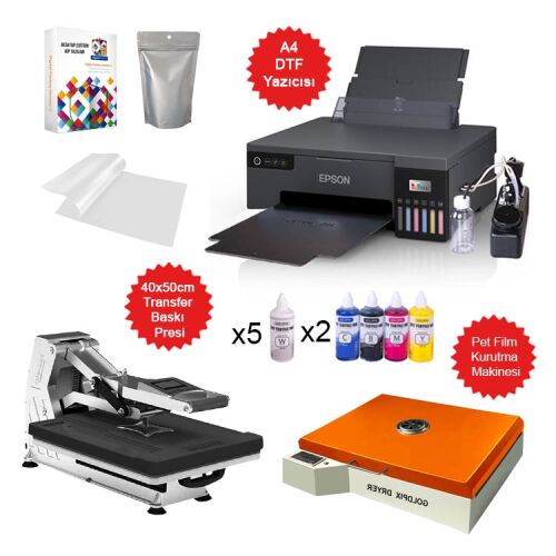 A4 Modifiyeli DTF Profesyonel Tekstil Baskı Makine Seti - OFİSOMİ-T