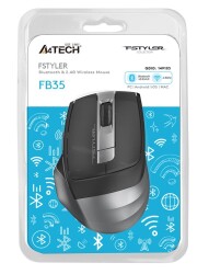 A4 Tech Fb35 Gri Bluetooth+2.4G Nano Kablosuz Optik 2000 Dpi Mouse - 2