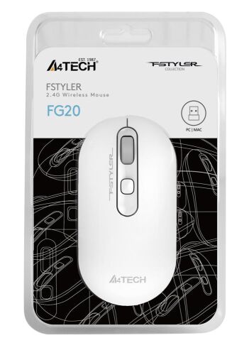 A4 Tech Fg20 Beyaz Nano Kablosuz Optik 2000 Dpi Mouse - A4TECH (1)