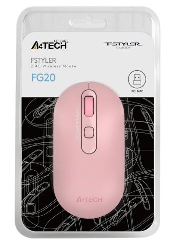 A4 Tech Fg20 Pembe Nano Kablosuz Optik 2000 Dpi Mouse - A4TECH (1)