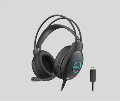 A4 Tech FH-300U Kablolu Siyah Neon Usb Mikrofonlu Kulaklık - A4TECH