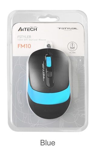 A4 Tech Fm10 Usb Fstyler Mavi Optik 1600 Dpı Mouse - A4TECH
