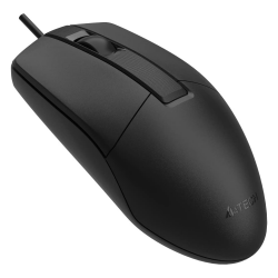 A4 TECH OP-330S, Siyah, Silent, V-Track, 1200dpi, 3 Buton, Usb Kablolu, Optik Mouse - 1