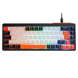 ACER eMachines, EAK810, Siyah, USB Kablolu, Rainbow Backlight, Membran Renkli Tuşlar, Türkçe Q, 68 Tuşlu, Gaming Klavye - 1