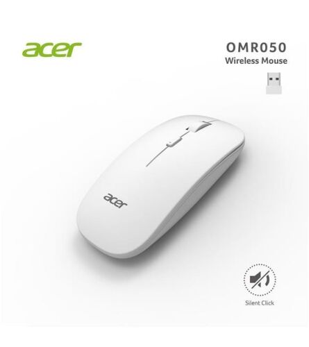 Acer Omr050 Beyaz Kablosuz Sessiz Tuşlu Mouse 1000-1200-1600 DPI - ACER