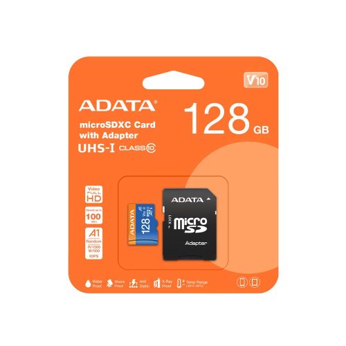 Adata 128GB Premier microSDXC Card with Adapter UHS-I Class10 V10 Hafıza Kartı - ADATA