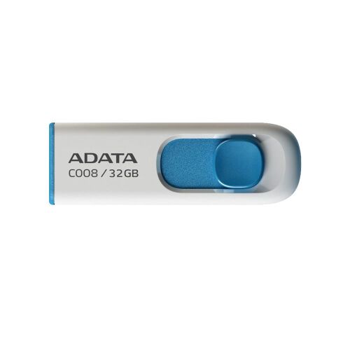 Adata C008-32GB 32GB USB2.0 Classic (White + Blue) Flash Bellek - ADATA (1)