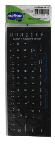 Addison 300162 Türkçe f Siyah Klavye Stıker - 1