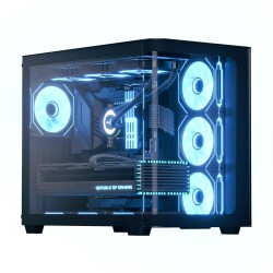 Aerocool AE P500C BK 4x12cm Mirror A-RGB Fanlı, Panoramik Tempered Panel, ATX - 2