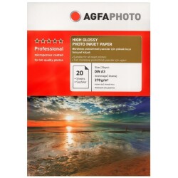 Agfa Photo Glossy,Parlak A3 270Gr/m² Fotoğraf Kağıdı 20 Yaprak - 1