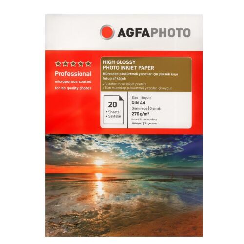 Agfa Photo Glossy,Parlak A4 270Gr/m² Fotoğraf Kağıdı 20 Yaprak - AGFA PHOTO