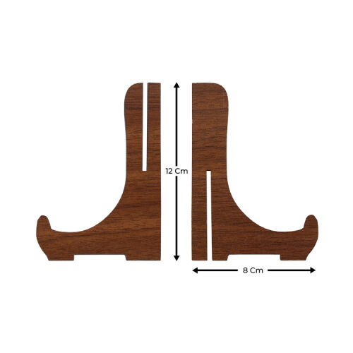 Ahşap 12 cm Teşhir Ayağı - Ceviz - OFİSOMİ-S (1)