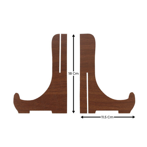 Ahşap 18 cm Teşhir Ayağı - Ceviz - OFİSOMİ-S (1)