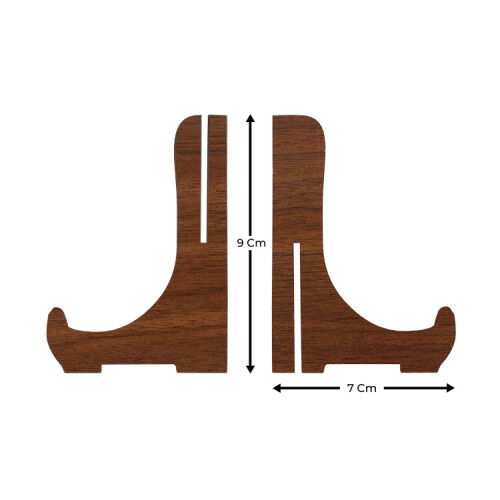 Ahşap 9 cm Teşhir Ayağı - Ceviz - OFİSOMİ-S (1)