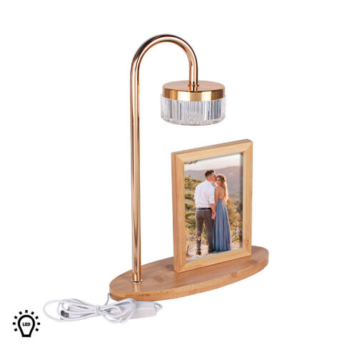 Ahşap Dekoratif Fotoğraflı Masa Lambası - 7