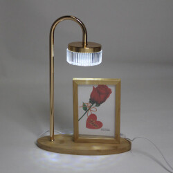 Ahşap Dekoratif Fotoğraflı Masa Lambası - 1