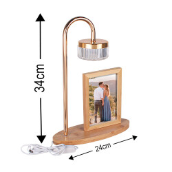 Ahşap Dekoratif Fotoğraflı Masa Lambası - 5