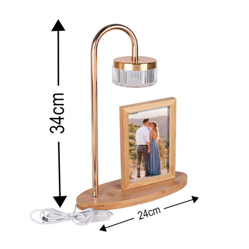 Ahşap Dekoratif Fotoğraflı Masa Lambası - 5