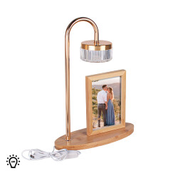 Ahşap Dekoratif Fotoğraflı Masa Lambası - 7