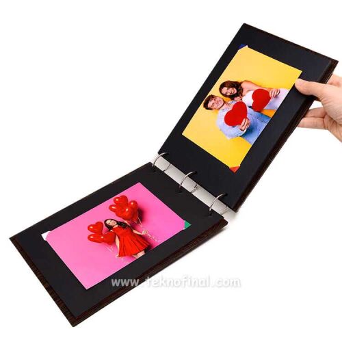 Ahşap Dikdörtgen Kendin Yap Fotoğraf Albümü - OFİSOMİ-T (1)