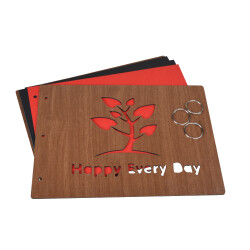 Ahşap Dikdörtgen Kendin Yap Fotoğraf Albümü - 12