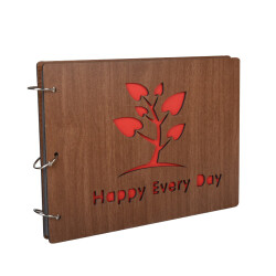 Ahşap Dikdörtgen Kendin Yap Fotoğraf Albümü - 14