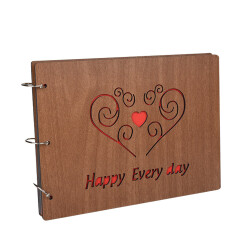 Ahşap Dikdörtgen Kendin Yap Fotoğraf Albümü - 11