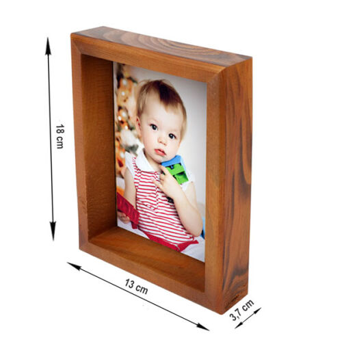 Ahşap Fotoğraf Çerçevesi 10x15 cm - Kahverengi - OFİSOMİ-S