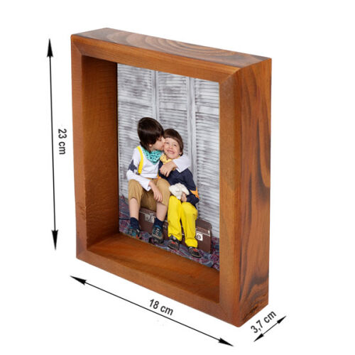 Ahşap Fotoğraf Çerçevesi 15x20 cm - Kahverengi - OFİSOMİ-S
