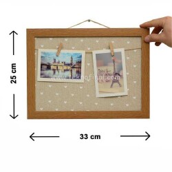 Ahşap Fotoğraflı İpli Mandallı Fotoğraf Çerçevesi 25x33 - 1