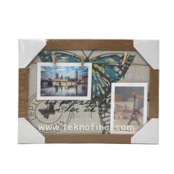 Ahşap Fotoğraflı İpli Mandallı Fotoğraf Çerçevesi 25x33 - 6