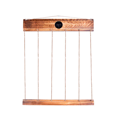 Ahşap İpli Mandallı Saatli Duvar Çerçevesi - 50x60cm - 3