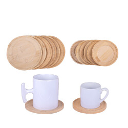 Ahşap Kupa ve Fincan Altlığı - 6'lı paket - 1