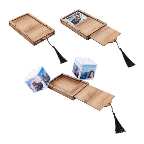 Ahşap Kutulu Patlayan Sürpriz Küpler - Ceviz - OFİSOMİ-S